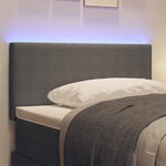 vidaXL Tête de lit LED avec des lumières à LED Gris clair 80 cm tissu