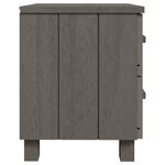 vidaXL Table de chevet HAMAR Gris clair 40x35x44 5 cm Bois pin massif