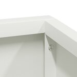 vidaXL Pot en plastique Blanc Plastique Moyen Incrustations décoratives
