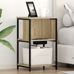 vidaXL Cabinet de chevet 2 Pièces Chêne sonoma 38 x 31 x 61 cm