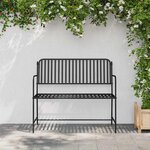 vidaXL Banc de jardin Noir 104 x 54 x 93cm Acier