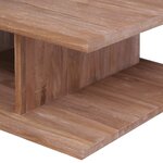vidaXL Table basse 70x70x30 cm Bois de teck massif