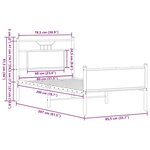 vidaXL Cadre de lit sans matelas chêne marron 80x200cm bois ingénierie