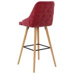 vidaXL Tabourets de bar lot de 2 rouge bordeaux velours