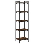 vidaXL Bibliothèque 5 niveaux chêne fumé 40x30x154cm bois d'ingénierie