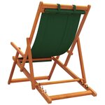 vidaXL Chaises de plage pliables lot de 2 vert tissu