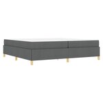 vidaXL Lit à ressorts avec matelas Gris foncé 200 x 200 cm tissu