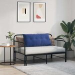 vidaXL Coussin de Dos Bleu police 100 x 50 cm Tissu en velours côtelé