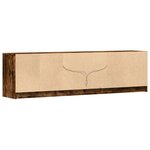 vidaXL Meuble TV avec LED chêne fumé 180x34x50 cm bois d'ingénierie