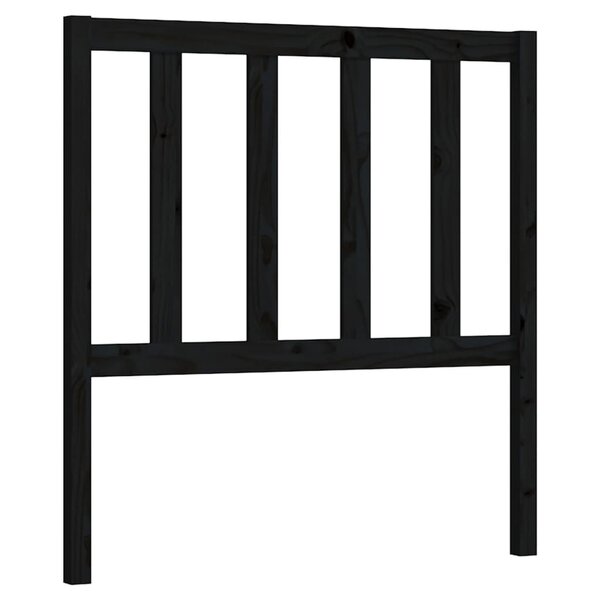 vidaXL Tête de lit Noir 96x4x100 cm Bois massif de pin