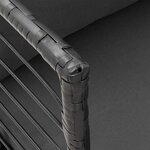 vidaXL Chaises de jardin lot de 2 avec coussins noir résine tressée