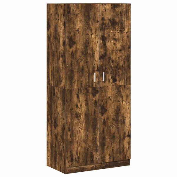 vidaXL Garde-robe Chêne fumé 90x52x200 cm Bois d'ingénierie