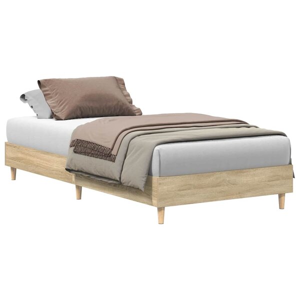 vidaXL Cadre de lit sans matelas chêne sonoma 75x190 cm