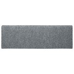 vidaXL Tapis d'escalier autocollants 30 pièces 65 x 21 x 4 cm Gris clair Bord rectangulaire