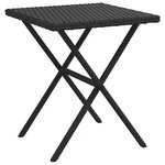 vidaXL Chaises longues lot de 2 avec table noir résine tressée