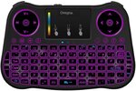 Ovegna T08 : Mini Clavier Wireless 2.4Ghz, Français (AZERTY), Ergonomique sans Fil avec Touchpad - pour Smart TV, Mini PC, HTPC, Console, Ordinateur sous Windows, Android, MacOS, Linux