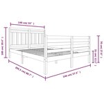 Vidaxl cadre de lit bois massif 140x200 cm