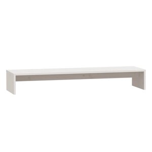 vidaXL Support de moniteur Blanc 100x27x15 cm Bois de pin solide