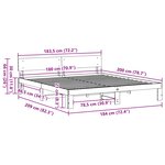 vidaXL Cadre de lit avec tête de lit Naturel 180 x 200 cm Pin massif