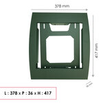 Support grillage rigide & palissade vert mat sablé ral 6005ms