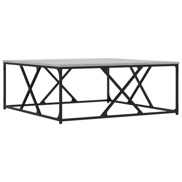 vidaXL Table basse sonoma gris 100x100x40 cm bois d'ingénierie
