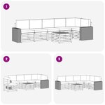 vidaXL Ensemble de canapés d'extérieur 7 pc Naturel et gris clair