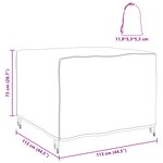 vidaXL Housse pour mobilier d'extérieur Noir 113 x 113 x 73 cm 600D