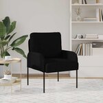 vidaXL Canapés avec coussin 55cm Noir Contreplaqué