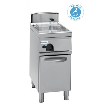 Friteuse sur coffre gaz avec cuve en v - 21 litres - tecnoinox -  - acier inoxydable 400x900x900mm