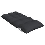 vidaXL Coussins de chaise à dossier bas lot de 6 noir tissu oxford