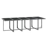 vidaXL Ensemble à manger de jardin coussins 11 Pièces Résine tressée Gris