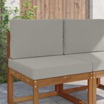 vidaXL Coussin de canapé d'extérieur 2 Pièces Gris Polyester