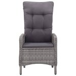 vidaXL Ensemble à manger de jardin 3 Pièces Gris