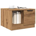 vidaXL Table basse chêne artisanal 50x50x36 cm bois d'ingénierie