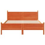 vidaXL Cadre de lit sans matelas cire marron 120x190cm bois pin massif