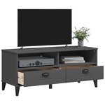 vidaXL Meuble TV VIKEN gris anthracite bois de pin solide