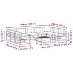 vidaXL Ensemble de canapés d'extérieur 10 Pièces Blanc et crème