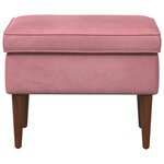 vidaXL Pouf Rose 55 x 35 x 41 cm Velours