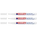 Marqueur Peinture Brillante 751 Blanc Pointe Moyenne 1-2 mm x 3 EDDING