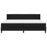 vidaXL Lit boxspring avec matelas avec matelas Noir 200 x 200 cm