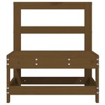 vidaXL Canapé central de jardin marron miel bois de pin massif