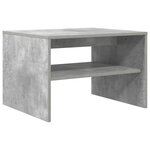 vidaXL Table basse Gris béton 60 x 50 x 40 cm Bois d'ingénierie