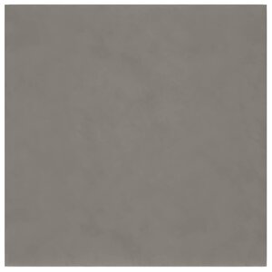 vidaXL Tête de lit murale 12 Pièces Gris clair Velours