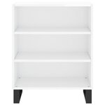 vidaXL Buffet blanc brillant 57x35x70 cm bois d'ingénierie