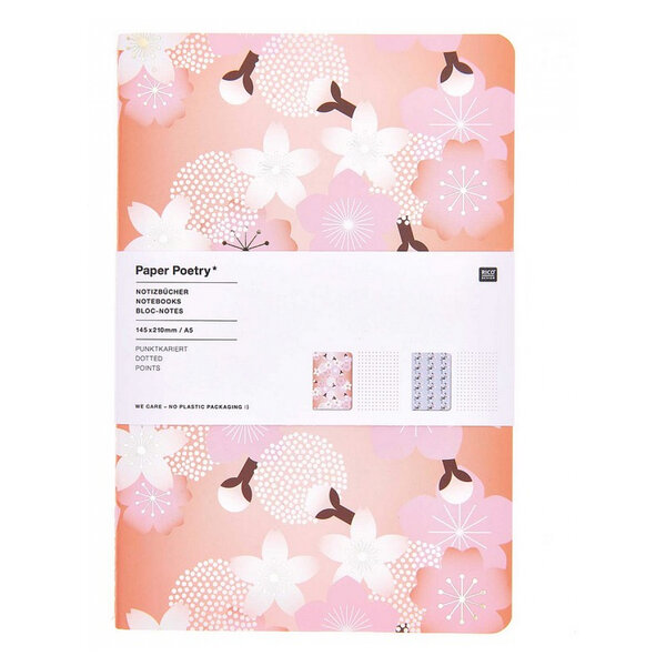 Lot de 2 bloc a notes Sakura DIN A5