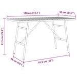 vidaXL Table de salle à manger Marron 110 x 55 x 62 cm