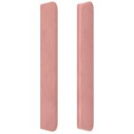 vidaXL Tête de lit avec oreilles Rose 103x16x118/128 cm Velours