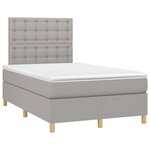 vidaXL Sommier à lattes de lit matelas et LED Gris clair 120x200 cm