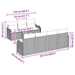 Canapé de Jardin 8 Pièces avec Coussins Rattan Poly Noir