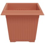 vidaXL Pot de Fleurs Carré 24 Pièces Rouge brique 20 x 20 x 16 cm